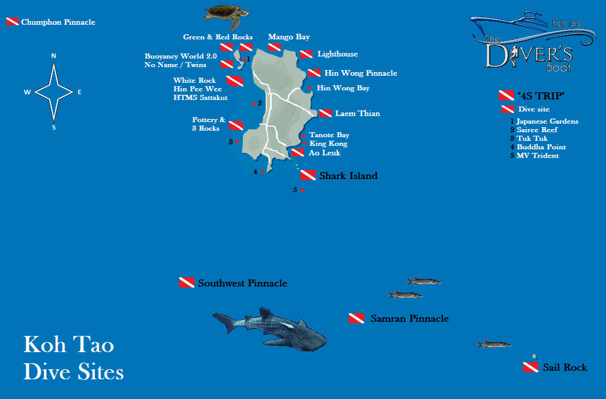 map of dive sites (dive sites map)
